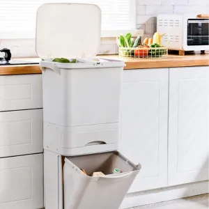 Recyklačný kontajner 42L krém Nardan
