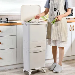Recyklačný kontajner 42L krém Nardan
