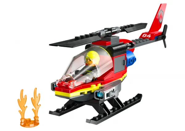 LEGO CITY Hasičská záchranná helikoptéra 85 prvkov 60411 kociek
