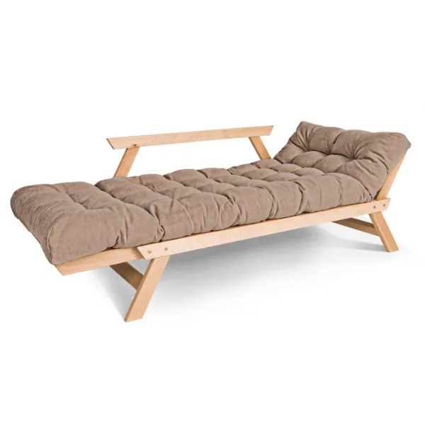 MarLiving Skladacia futonová pohovka BREEZIO 01 170 cm z masívu/béžová