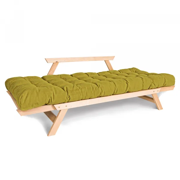 MarLiving Rozkladacia futonová pohovka BREEZIO 01 170 cm z masívu/zelená