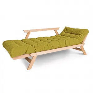 MarLiving Rozkladacia futonová pohovka BREEZIO 01 170 cm z masívu/zelená