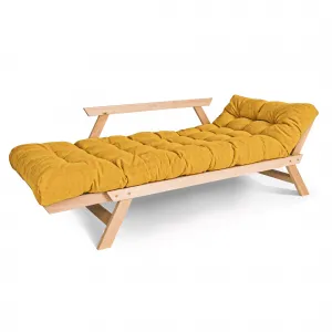 MarLiving Rozkladacia futonová pohovka BREEZIO 01 170 cm z masívu/žltá