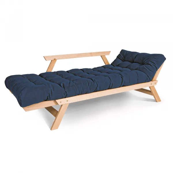 MarLiving Skladacia futonová pohovka BREEZIO 01 170 cm z masívu/modrá