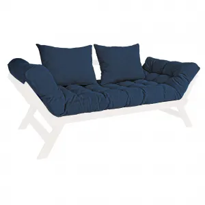 MarLiving Skladacia futonová pohovka BREEZIO 01 170 cm z masívu/modrá