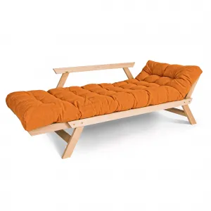 MarLiving Skladacia futonová pohovka BREEZIO 01 170 cm z masívu/oranžová