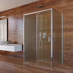 MEREO - Sprchový kút, LIMA, štvorec, 100x100x100x190 cm, chróm ALU, sklo Point CK85732K
