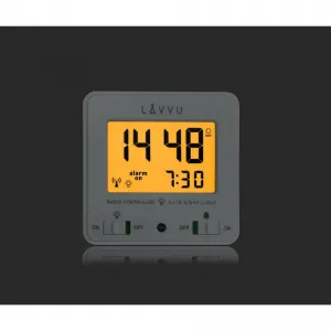 LAVVU Digitálny budík riadený rádiovým signálom