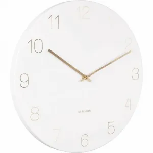 Karlsson 5762WH dizajnové nástenné hodiny, pr. 40 cm