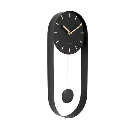 Karlsson 5822BK Dizajnové kyvadlové nástenné hodiny, 50 cm