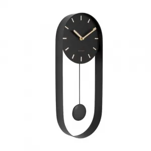 Karlsson 5822BK Dizajnové kyvadlové nástenné hodiny, 50 cm