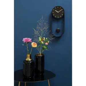 Karlsson 5822BK Dizajnové kyvadlové nástenné hodiny, 50 cm
