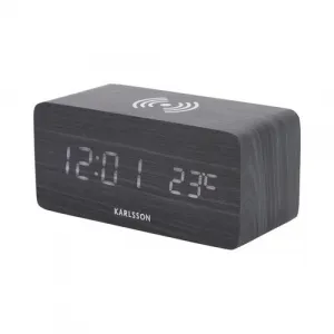 Karlsson 5933BK LED budík/hodiny s nabíjaním 15 cm