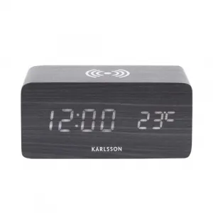 Karlsson 5933BK LED budík/hodiny s nabíjaním 15 cm