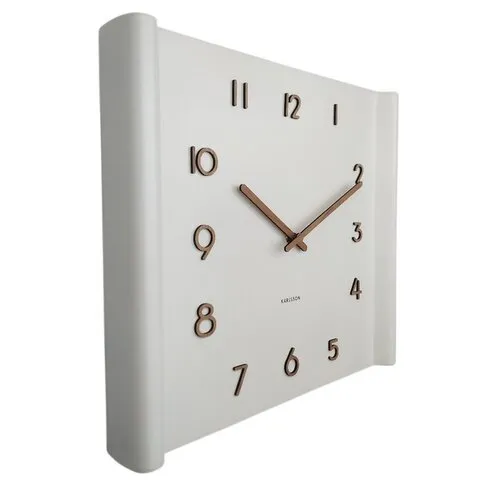 Karlsson 5960WH dizajnové nástenné hodiny 32 x 36 cm