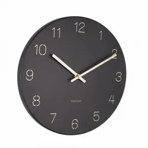 Karlsson 5788BK dizajnové nástenné hodiny, pr. 30 cm