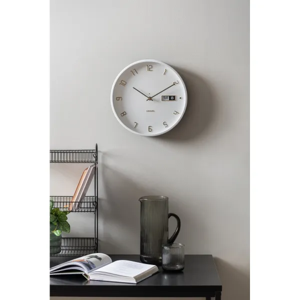 Karlsson 5953WH dizajnové nástenné hodiny 30 cm