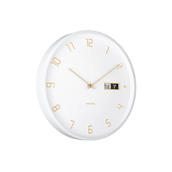Karlsson 5953WH dizajnové nástenné hodiny 30 cm