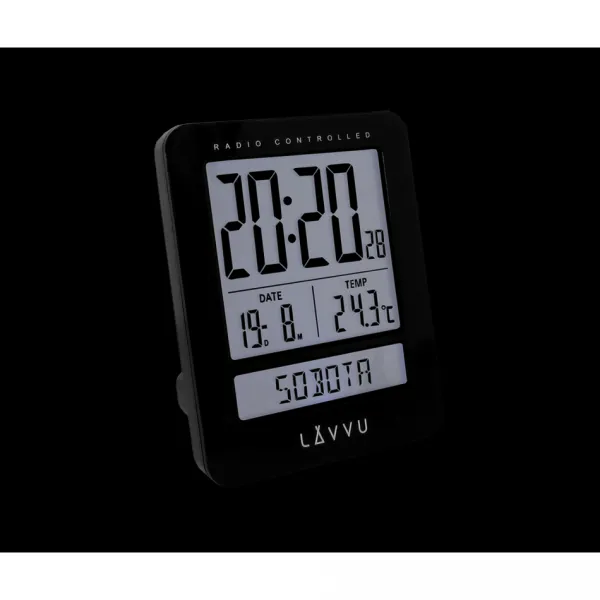Digitálny budík Lavvu Duo Black, 9,2 cm