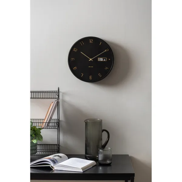Karlsson 5953BK dizajnové nástenné hodiny 30 cm