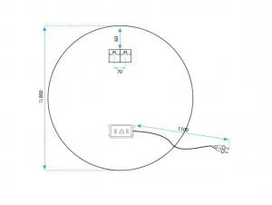 LED zrkadlo 70CM FFJ70