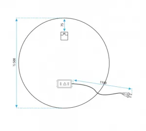 LED zrkadlo 50CM FFJ50