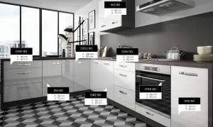 ArtExt Kuchynská linka ESSEN Farba korpusu: Grey