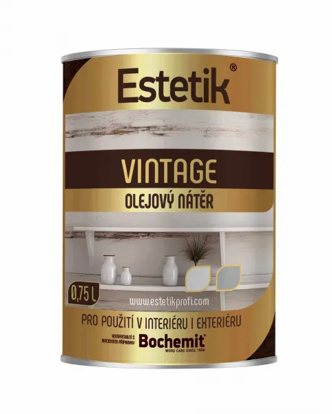 ESTETIK Vintage - olejová lazúra 0.75 l Sivá