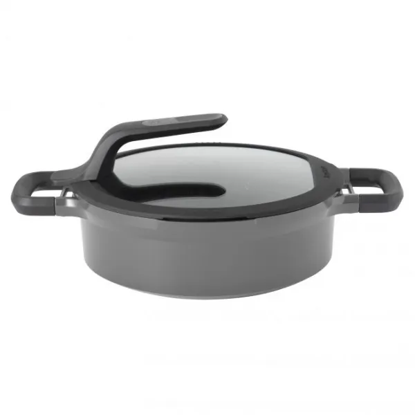 Panvica Gem GREY 2H hlboká s pokrievkou 28 cm