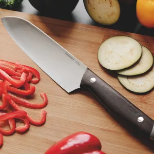 Nôž Ron santoku 17,5cm (tmavé drevo)