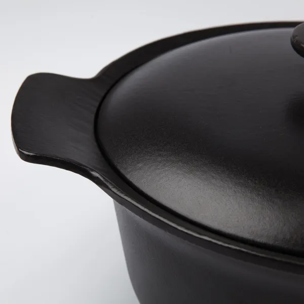 Hrniec Ron s pokrievkou 24cm 4,2l (čierny)