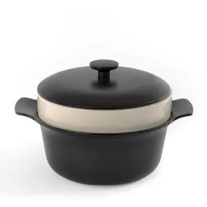 Hrniec Ron s pokrievkou 24cm 4,2l (čierny)
