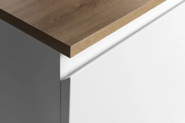 Skrinka ALTAIR s hornou časťou 68 cm, biela/dub emporio AI270-02