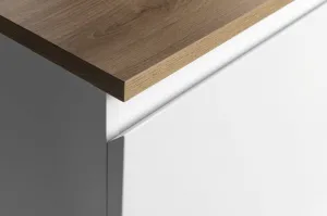 Skrinka ALTAIR s hornou časťou 68 cm, biela/dub emporio AI270-02