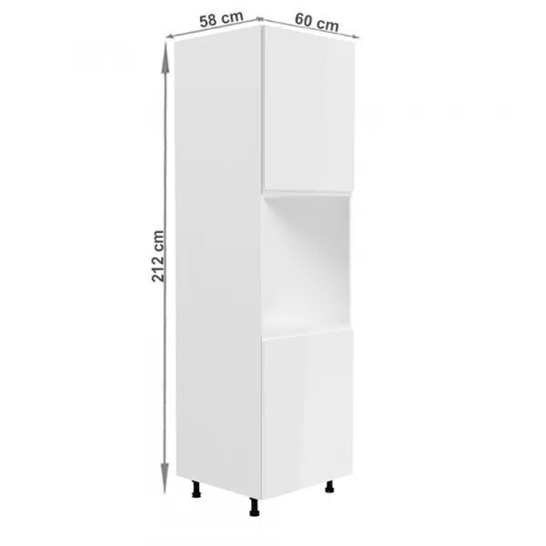 Vysoká skrinka AURORA D60P Tempo Kondela Biela