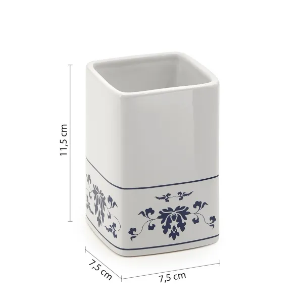CIXI pohár na postavenie, porcelán, biela/modrá CX9889