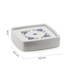 CIXI mydlenka na postavenie, porcelán, biela/modrá CX1189