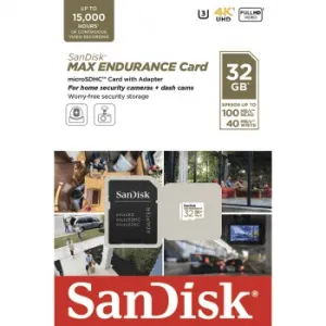 SanDisk Max Endurance/micro SDHC/32GB/UHS-I U3 / Class 10/+ Adaptér