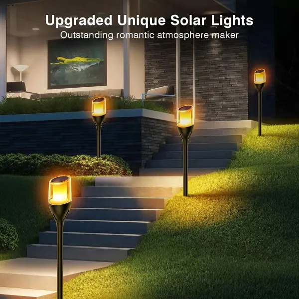 LED solárna lampa - Imitácia plameňa