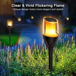 LED solárna lampa - Imitácia plameňa