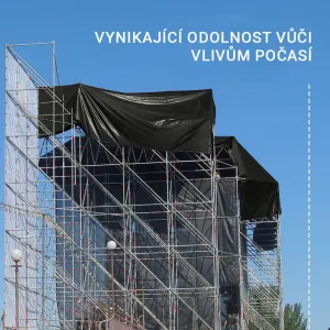 JAGO Plachta 650 g/m², hliníkové oká, čierna, 3 x 5 m
