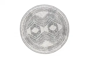 ELLE Decoration koberce Kusový koberec Gemini 106028 Silver kruh z kolekcie Elle – na von aj na doma - 140x140 (priemer) kruh cm