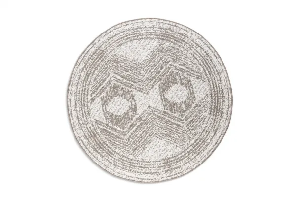 ELLE Decoration koberce Kusový koberec Gemini 106031 Linen kruh z kolekcie Elle - na von aj na doma - 140x140 (priemer) kruh cm