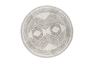 ELLE Decoration koberce Kusový koberec Gemini 106031 Linen kruh z kolekcie Elle - na von aj na doma - 140x140 (priemer) kruh cm