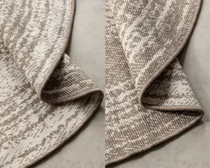 ELLE Decoration koberce Kusový koberec Gemini 106031 Linen kruh z kolekcie Elle - na von aj na doma - 140x140 (priemer) kruh cm