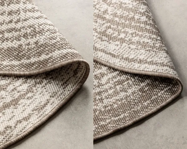 ELLE Decoration koberce Kusový koberec Gemini 106031 Linen kruh z kolekcie Elle - na von aj na doma - 140x140 (priemer) kruh cm
