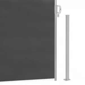 Dvojitá bočná markíza 300x300x180 cm Slnečná clona Ochrana súkromia Antracit