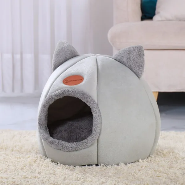 Domček pre mačky AMBER sivý veľkosť M