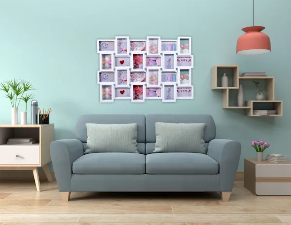 Fotorámik na 24 fotografií Solano biely