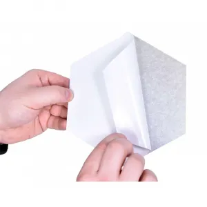 Dekoratívne akrylové zrkadlo Hex - strieborné